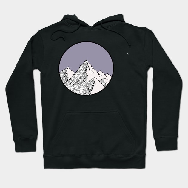 Muted Mountain Scene Hoodie by lilydlin